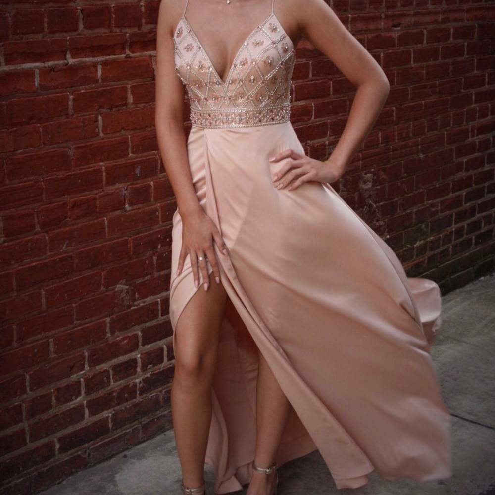 Rachel Allan Champagne Prom Dress - Worn Once